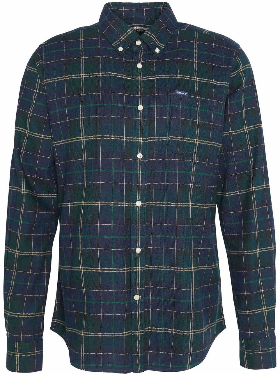 Chemise boutonnée vintage Pendleton bleu laine à carreaux manches