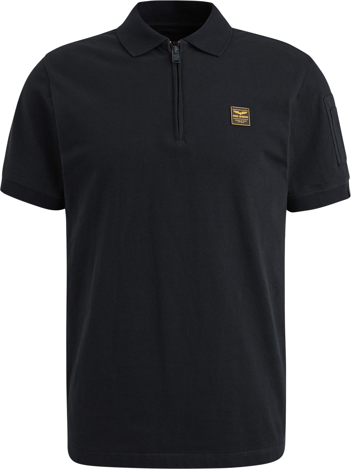 PME Legend Half-Zip Polo Shirt Piqué Interlock Navy PPSS2504864