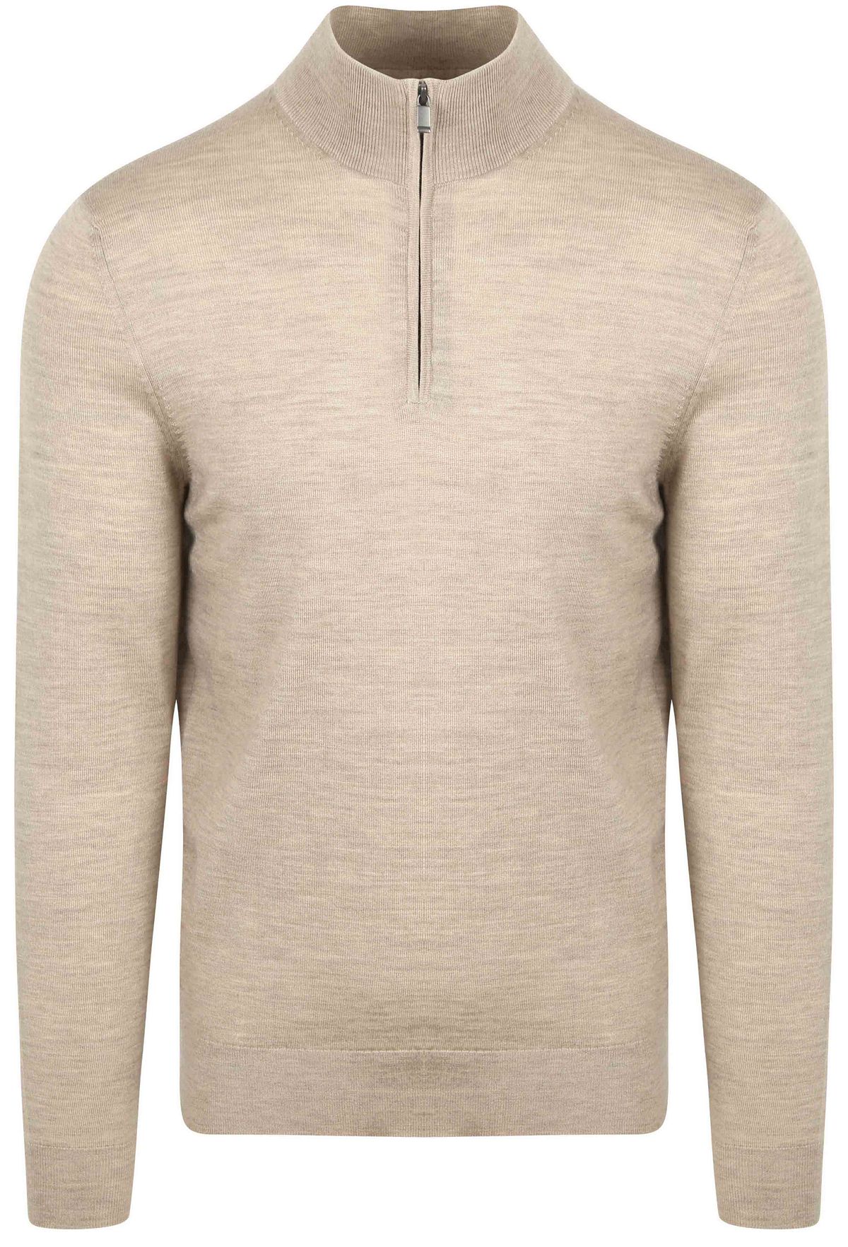 Suitable Merino Half Zip Trui Sand PU-MRI-HZ-25-LS - 2M0355 light