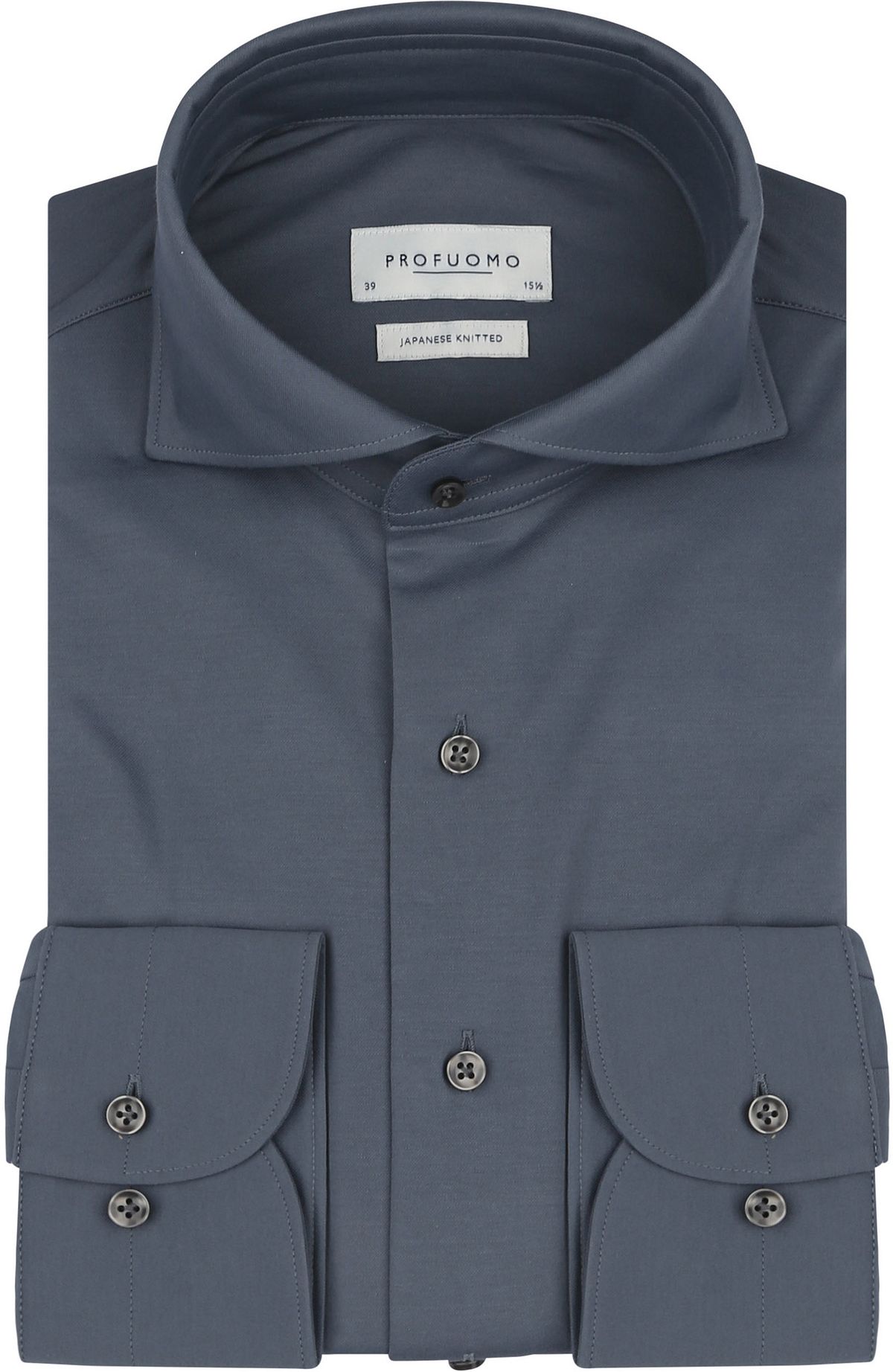 Profuomo Japanese Knitted Overhemd Denim Blauw PPWH10001D-4 kopen