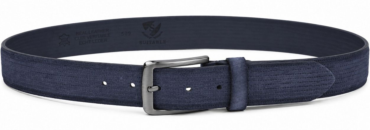 Suitable Belt Texture Suede Navy