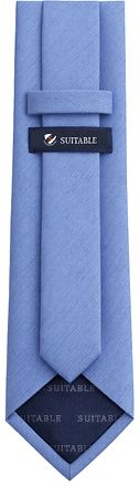 Suitable Silk Tie Herringbone Light Blue
