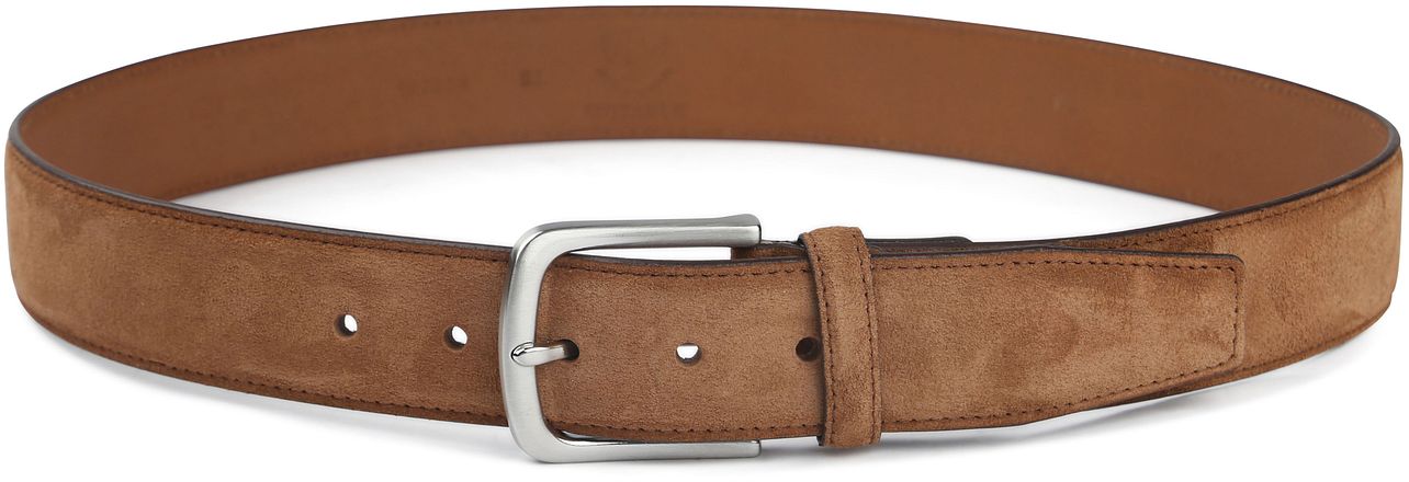 Suitable Semsket Skinnbelte Cognac