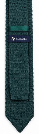 Suitable Cravatta Knitted Lana Verde scuro