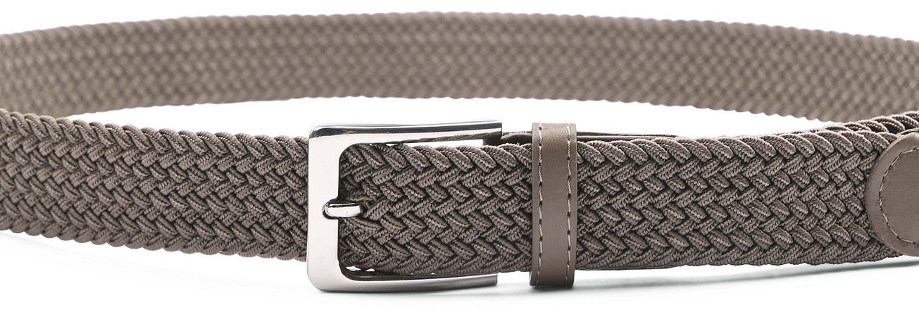 Suitable Braided Belt Taupe Khaki