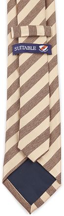 Suitable Slips Siden Randig Beige