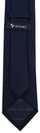 Suitable Tie Silk Rough Oxford Navy