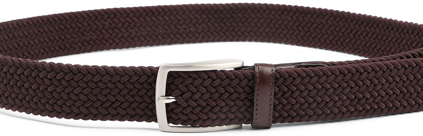 Profuomo Braided Belt Brown