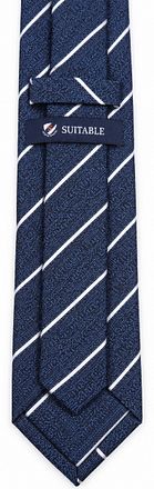 Suitable Tie Silk Stripe Navy