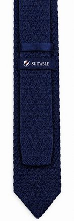 Suitable Tie Knitted Wool Navy