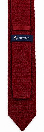 Suitable Stropdas Knitted Wol Bordeaux