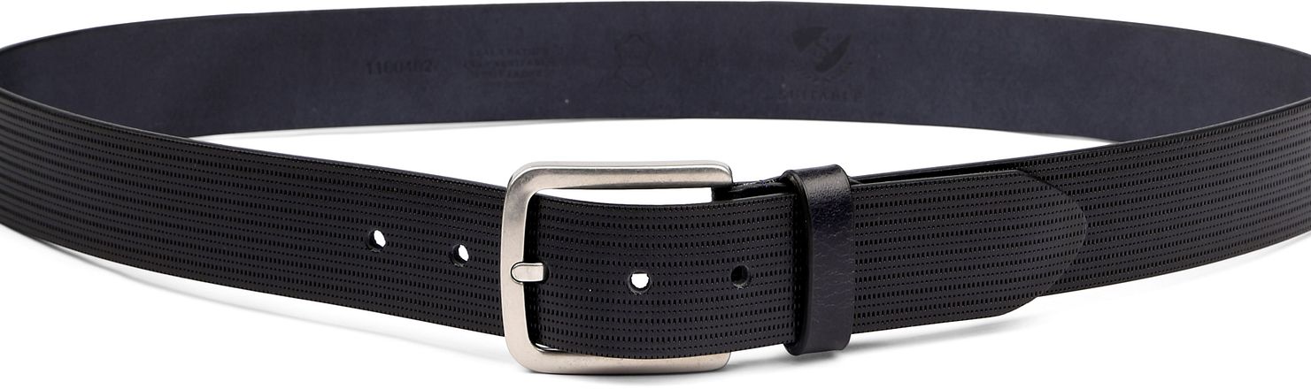 Suitable Belte Struktur Lær Navy