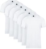 Obambo T-Shirt Round-Neck White 6-Pack