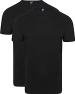Derby O-Neck T-Shirt Black (2Pack)