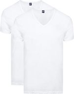 Dean V-ringad T-shirt Vit 2-pack