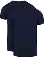 Ota T-shirt Round Neck Navy 2-Pack