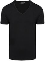 Stretch Basic Svart Dyp V-hals
