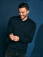 Suitable Longsleeve Poloshirt Flat Knit Navy
