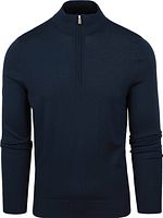 Merino Half Zip Genser Marineblå