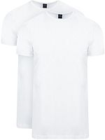 Ota T-Shirt Ronde Hals Wit 2-Pack