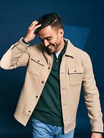 Suitable Overshirt Uldmiks Beige