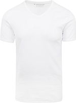 Basic T-Shirt Weiss V-Hals