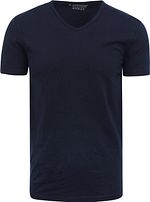 Stretch Basic mørkeblå V-hals T-shirt