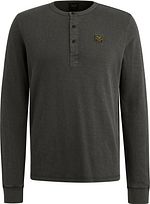 PME Legend Langærmet T-shirt med knapper - Beluga