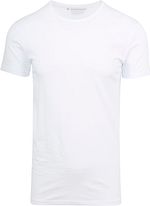 Stretch Basic T-Shirt Weiss Rundhals