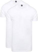 Vermont Ekstra Lang T-skjorte Regular Fit Hvit (2-pack)