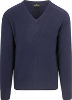Steppin' Out Pullover V-Neck Lambswool Navy