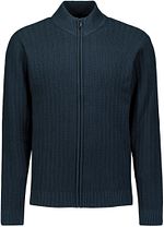 No Excess Cardigan Knitted Structure Navy