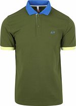 Sun68 Poloshirt Color Way Donkergroen