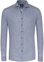 Essential Overhemd Hai Piqué Pied De Poule Blauw