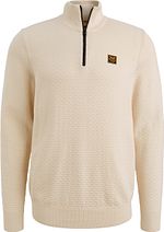 PME Legend Pull Structure Mouliné Half Zip Ecru