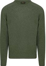 Steppin' Out Pullover Lammwolle Olivgrün