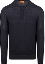 Crew Zip Merino Navy