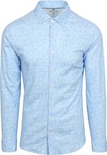 Desoto Shirt Kent Monochrome Stripes Blue