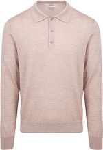 King Essentials The Robert Long Sleeve Poloshirt Merino Beige