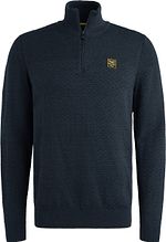 PME Legend Half Zip Structure Mouliné Trui Navy