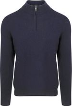 Half Zip Pullover Merino Wool Navy