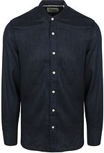 Scotch and Soda Linen Mao Shirt Marine