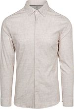 Desoto Chemise Kent Monochrome Rayures Beige