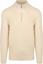 Pullover Half Zip Structure Beige