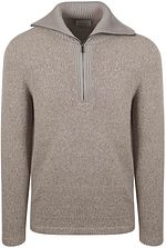 Suitable Deep Zip Pull-over Laine Boiled Taupe