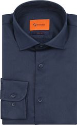 Suitable Chemise Satin Bleu Marine