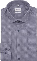 OLYMP Chemise Level 5 Impression Bleu