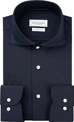 Japanese Knitted Overhemd Donkerblauw