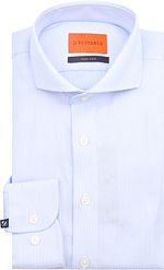 Suitable Skjorte Jacquard Luxe Lyseblå