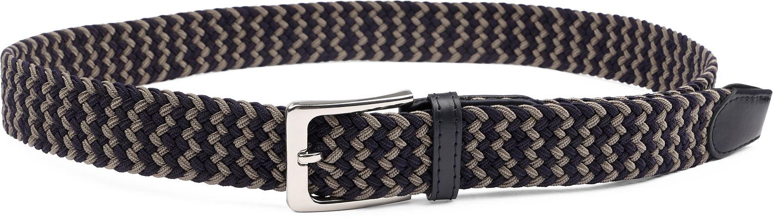 Suitable Braided Belt Navy Taupe